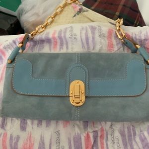 Beautiful light blue suede Chloebag/clutch